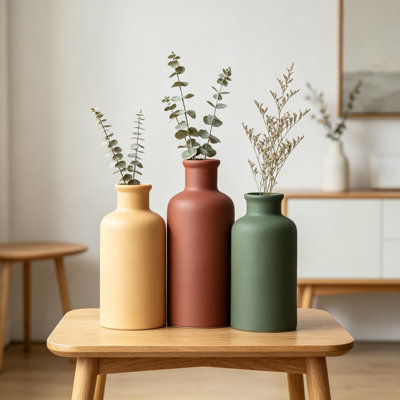 Ensemble de 3 vases en céramique Modern