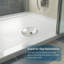 Base de douche en acrylique 60 po x 32 po antidérapante (drain à gauche), acrylique renforcé avec fibre de verre, seuil bas, bride de carrelage intégrée, 12 anneaux de support en PVC, certifié cUPC-126304815
