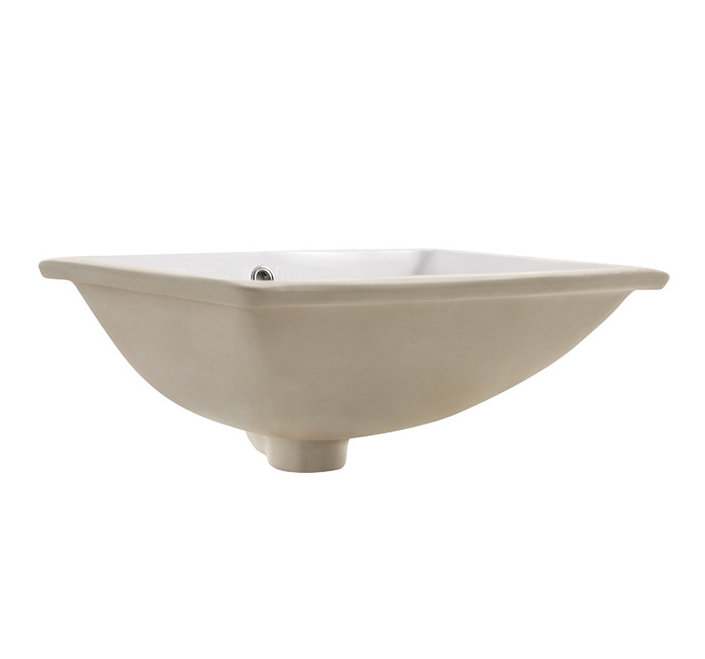 Allier Ceramic Rectangular Undermount Bathroom Sink with Overflow
