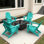 Chaise de foyer d'extérieur pliable en PEHD Adirondack avec porte-gobelet