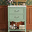 Meuble-lavabo noir 24 po avec lavabo en céramique, 2 tiroirs et 1 tablette ouverte-1900386787