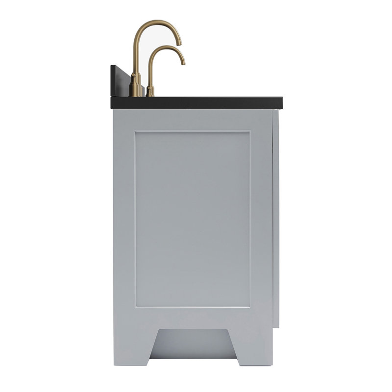73 IN.  Single Bathroom Vanity, Oval,  White Quartz, Vintage Green