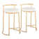 Upholstered Counter Stool with Metal Frame