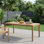 70" Modern Minimalist Acacia Wood Rectangular Outdoor Dining Table with Weather-Resistant Finish