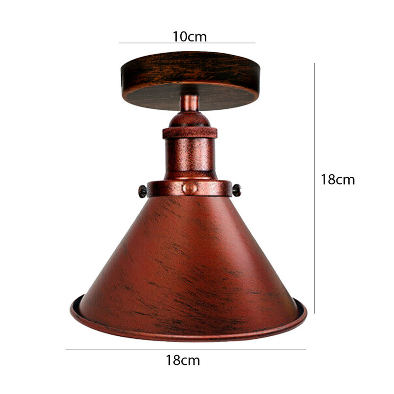 Regina Semi Flush Mount, Rustic Red