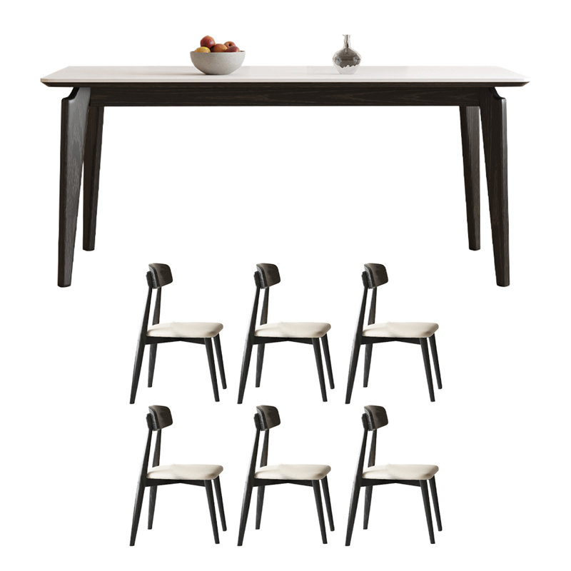 Table de salle à manger rectangulaire Vintage, H 29,52 po x L 55,11 po x l 31,49 po