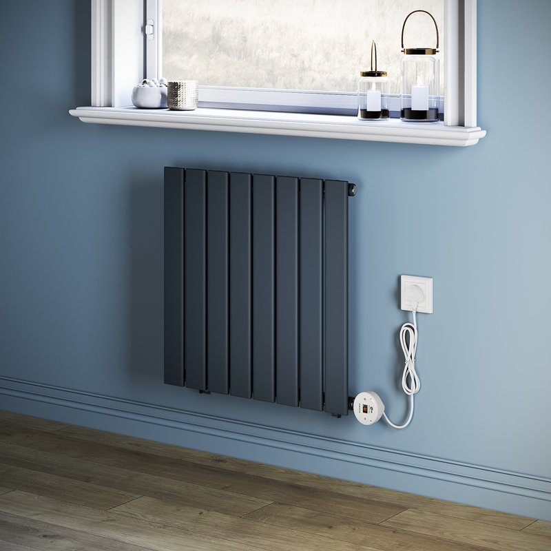 60*5.8cm, Smart WiFi-Enabled Electric Radiator Flat Panel with Intelligent Heating Control, Anthracite