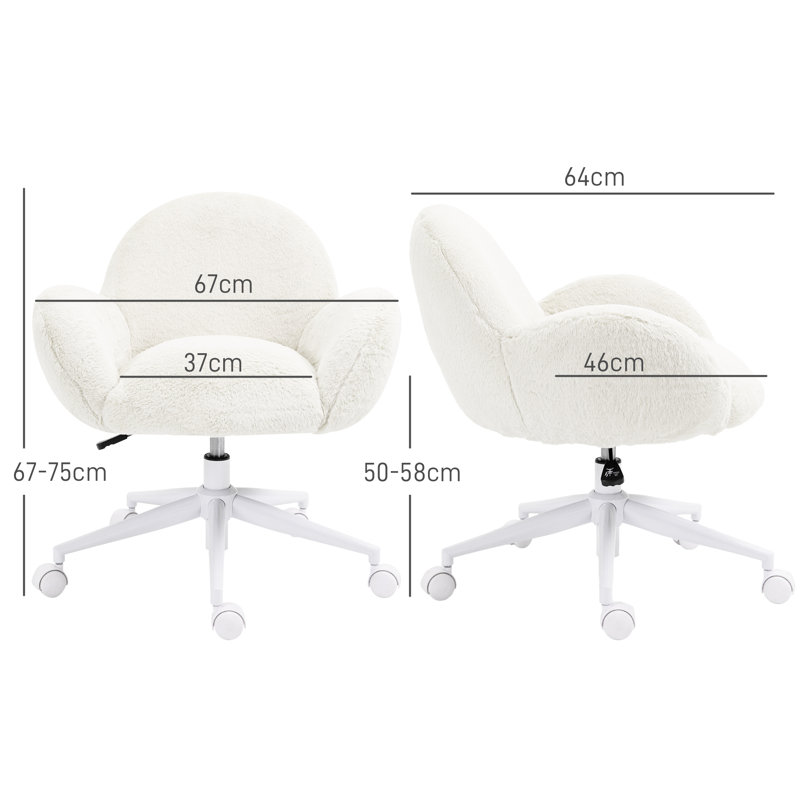 Brayden Studio Task Chair, Cream, Cream