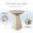 Fulcher Natural Stone 18" W Pedestal End Table-2134007114