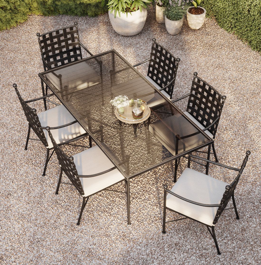 Lucier Dining Table, 29" H x 44" W x 84" L 