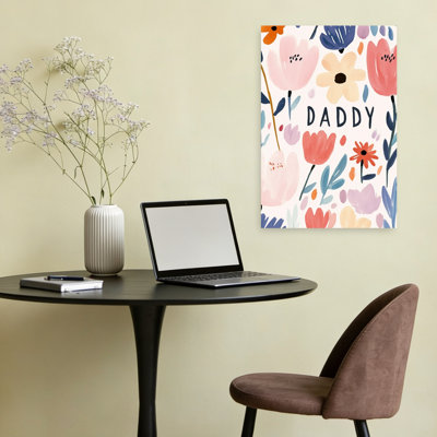 Floral Tribute Colorful Playful Vibrant Flower Spring Wall Art Print by Treechild - Wrapped Canvas Print