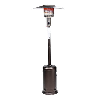 Chauffe-terrasse d'extérieur au propane avec roues portatives 47 000 BTU Chauffe-eau extérieur au gaz 88 pouces Haliliered