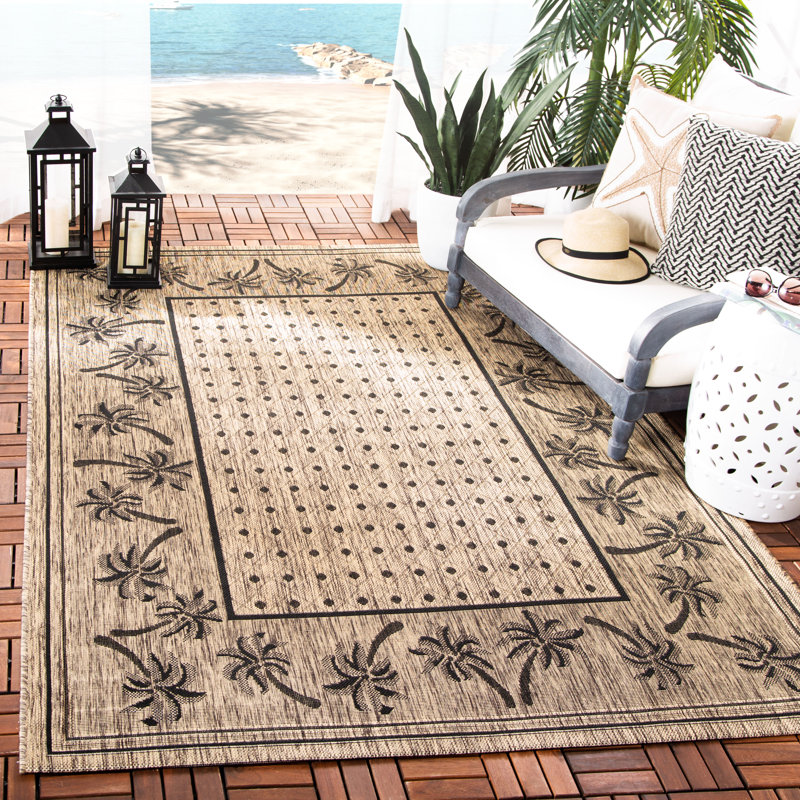 Lueck Performance Floral Indoor/Outdoor Area Rug, Rectangle 8' x 11'
