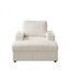 Canapé simple 42,5 po en velours côtelé - coussin de dossier + porte-gobelets + repose-pieds de rangement (canapé de salon profond)-1492508373