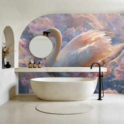 Papier peint adhésif rose rose avec des eaux de rose douces et glissantes de 100 po H 100 po x l 144 po, papier peint amovible en PVC, adhésif pour bureau de chambre à coucher, bureau à domicile