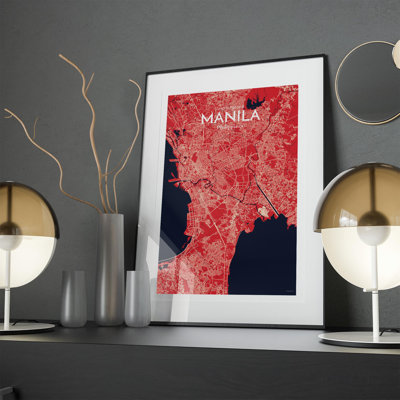 Manille, carte de la ville, impression