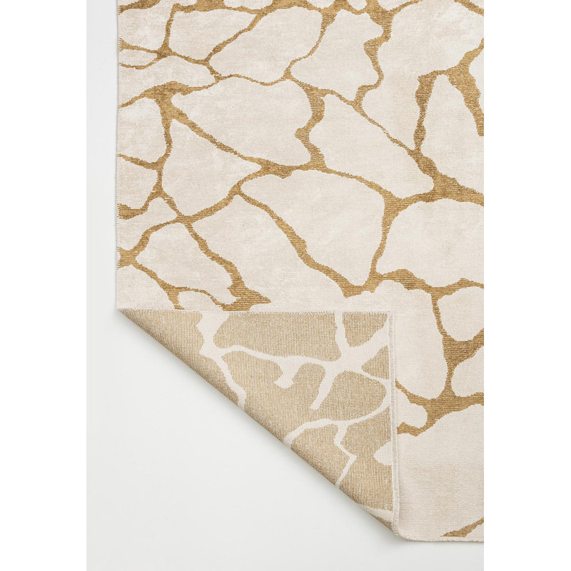 Datari Abstract Hand Loom Indoor / Outdoor Area Rug, Rectangle 6'6.7" x 9'10.1"