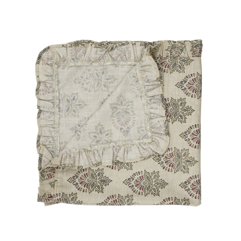 Ensemble de 10 serviettes décoratives à volants 18 po x 18 po Fab divine Samraat