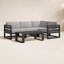 Avion 5 Piece Sectional Set - Black-1426329045-1414265629