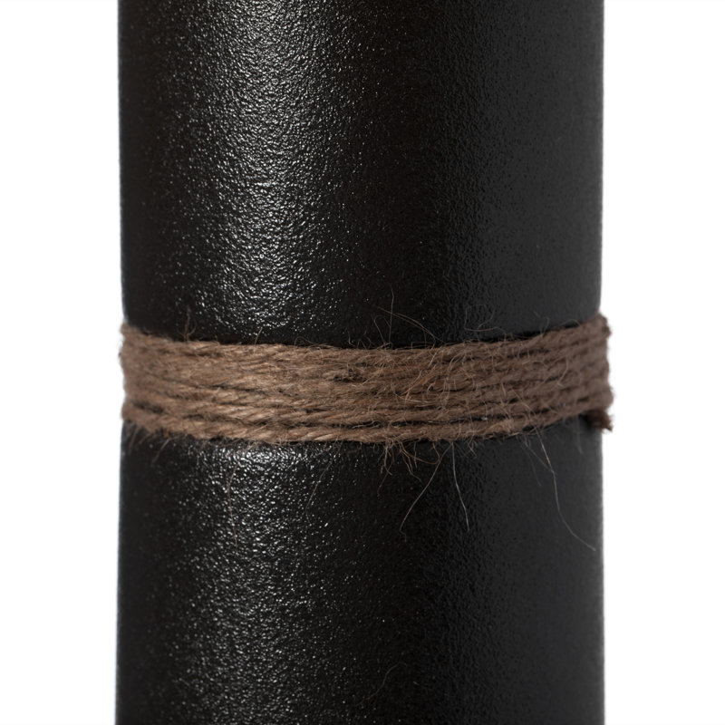 Vase de table en céramique Bequette, Noir, H 11 po x l 3,5 po x P 3,5 po