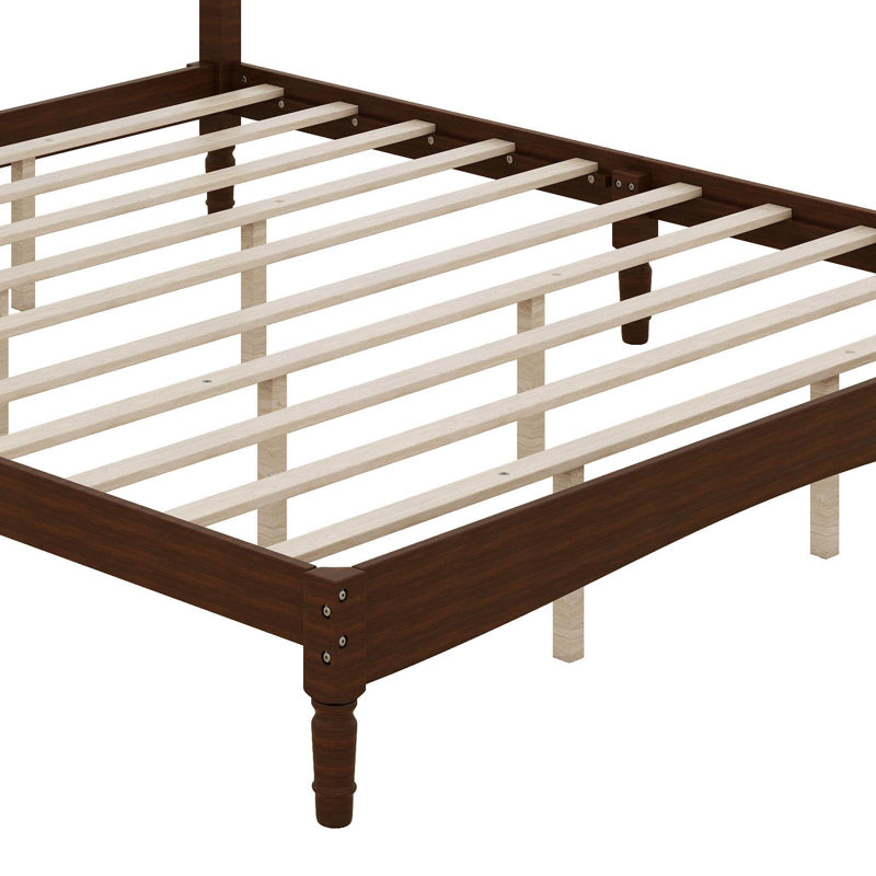 Structure de lit plateforme très grand en bois massif avec tête de lit en bois avec tête de lit en forme de gourde, cadre de lit de style rétro, grand rangement sous le lit