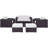 Convene 8-Piece Outdoor Patio Sofa Set with Powder Coated Aluminum Frame in Espresso-104790925