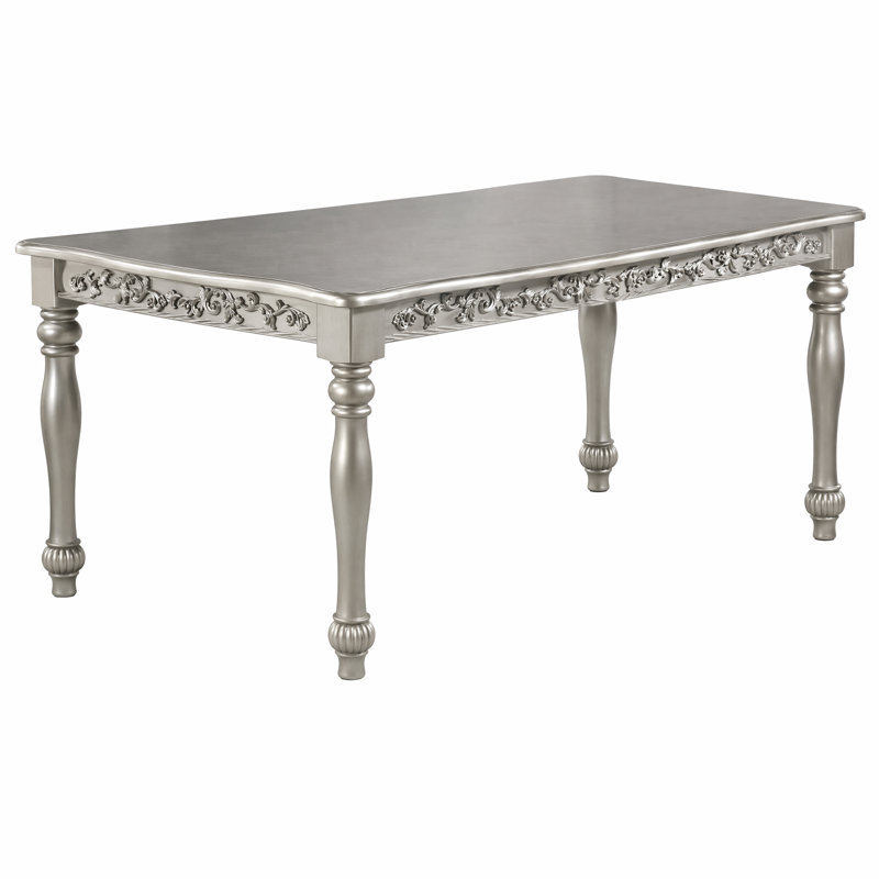 Table de salle à manger formelle en bois d'hévéa