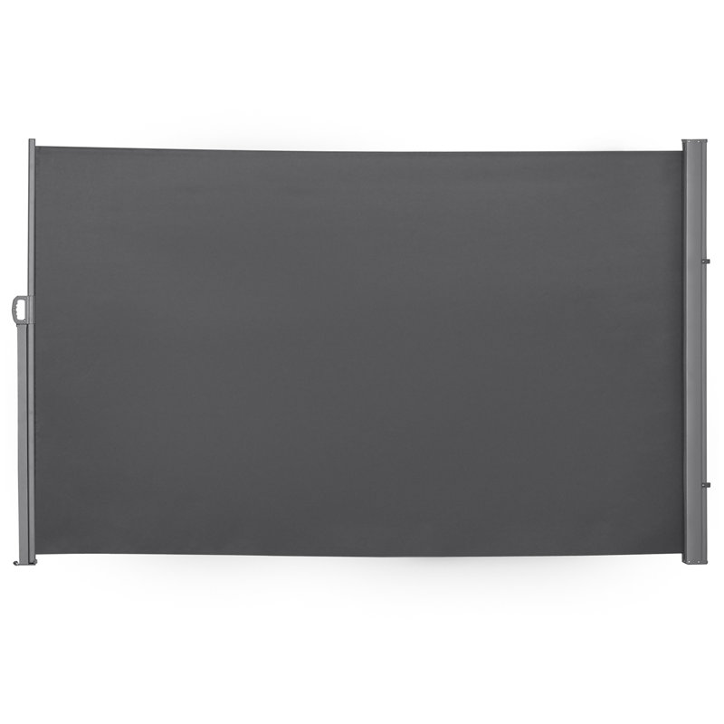 Dakota Fields 300cm W x 9cm D Polyester Cover Retractable Freestanding Awning, Grey