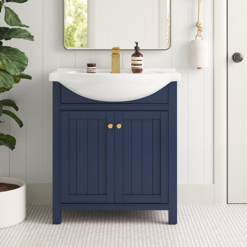 Ensemble de meuble-lavabo simple 30 po Armillia, Bleu