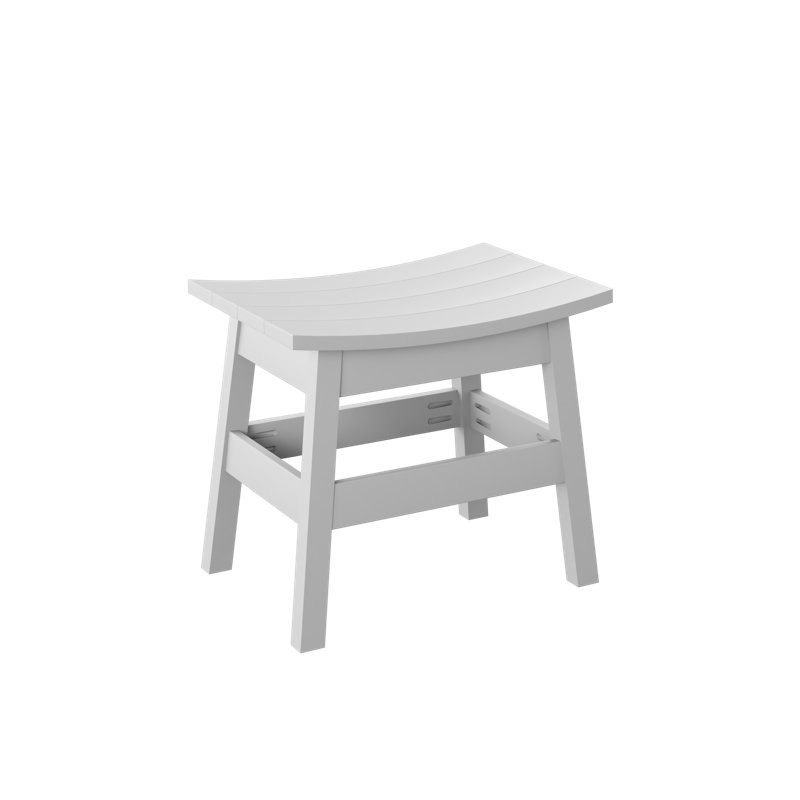  Tabouret de selle. Blanc, Blanc, Blanc