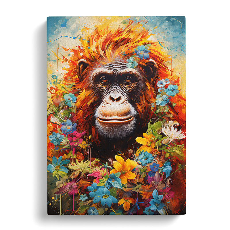 Orangutan Modern - Wrapped Canvas, 76cm H x 50cm W x 3cm D