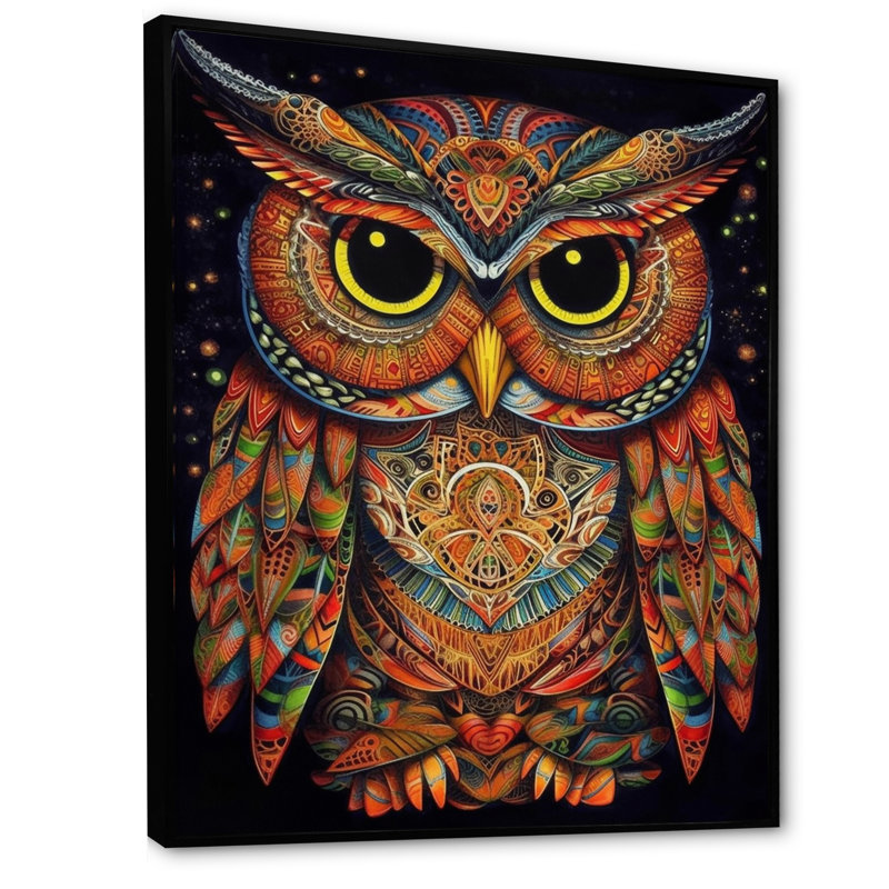 Sagesse brune et jaune sur toile, H 44 po x l 34 po x P 1,5 po, Cadre flottant noir