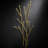 Modern 11-Hook Wall Mounted Coat Rack in Gold with Tree Branch Shape