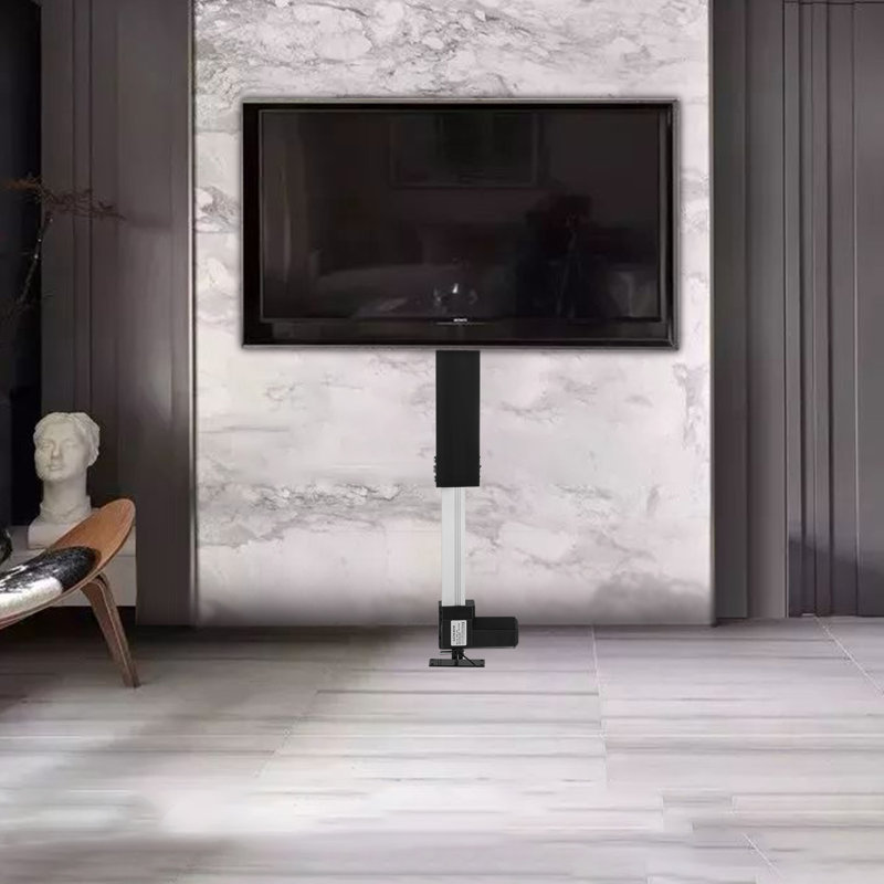 Automated TV Elevator, 31" Stroke for Up to 60" Screens, Adjustable Height 42"-73", Remote Controlled, Supports 132 lbs
