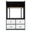 Lit superposé simple peu encombrant avec garde-robe intégrée et rangement à 4 tiroirs-752464355