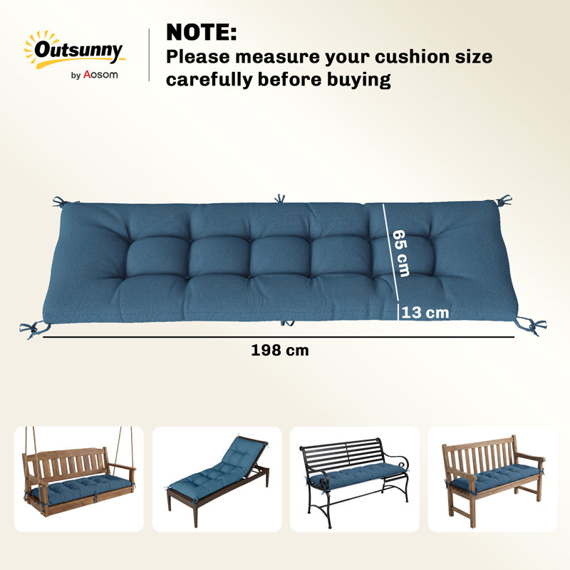 Outdoor Sofa Cushion, Blue