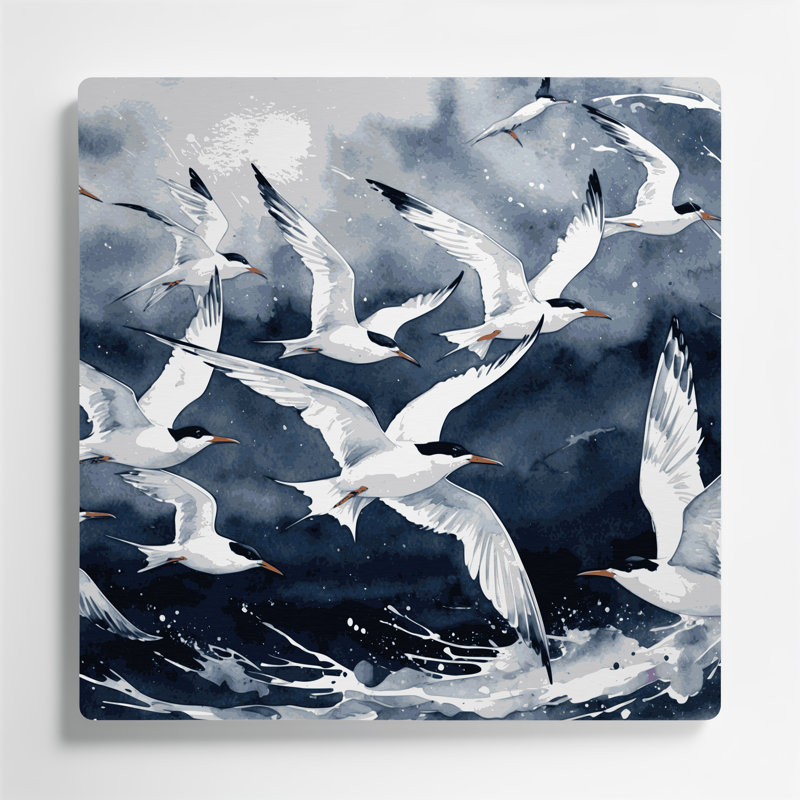 Art mural en métal oiseaux, H 12 po x l 12 po
