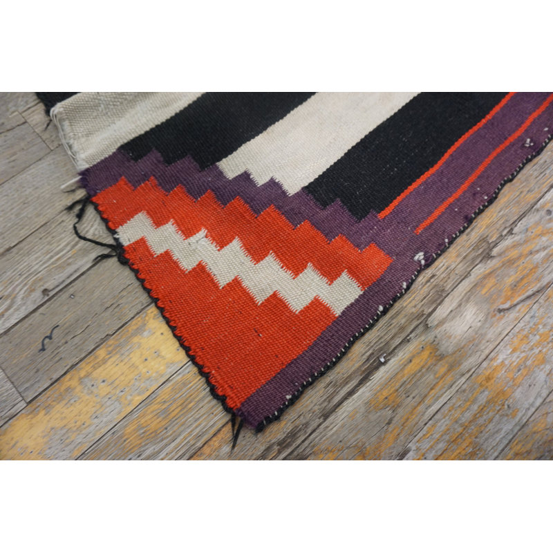 Geometric Flatwoven Antique Native American Chiefs Blanket Rug