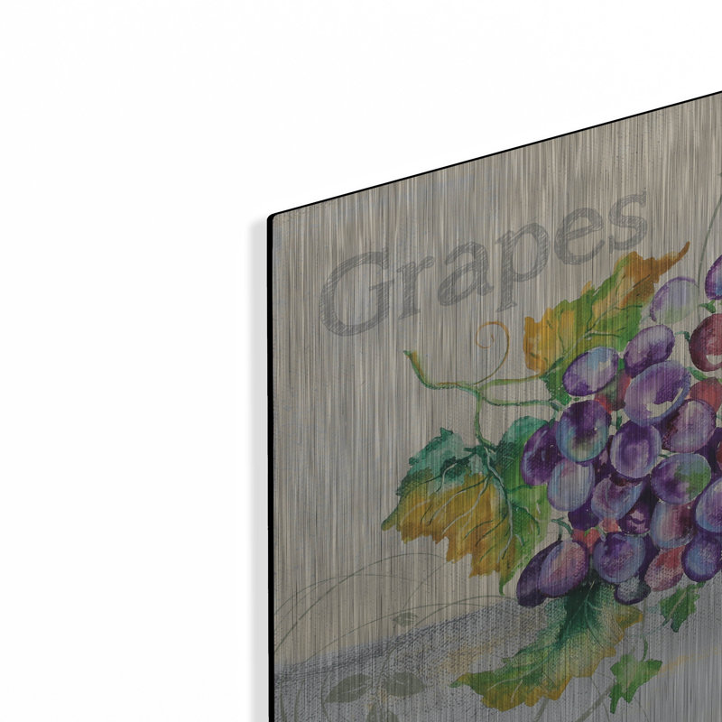 «Tutti Fruiti Grapes» par Jean Plout, art mural en métal, H 12 po x l 12 po
