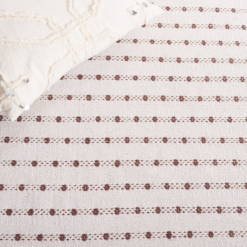 Aitken Flat Weave Cotton Geometric Rug, Rectangle 5' x 8'