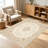Ivory Bloom carpet-easy to clean, machine-washable, soft and comfortable; suitable for door mats, kitchens, living rooms, bedrooms, corridors, and laundry areas. Easy to clean, durable carpet for home decoration.-571955258