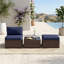 Ensemble de conversation pour patio pour 2 personnes avec coussins
