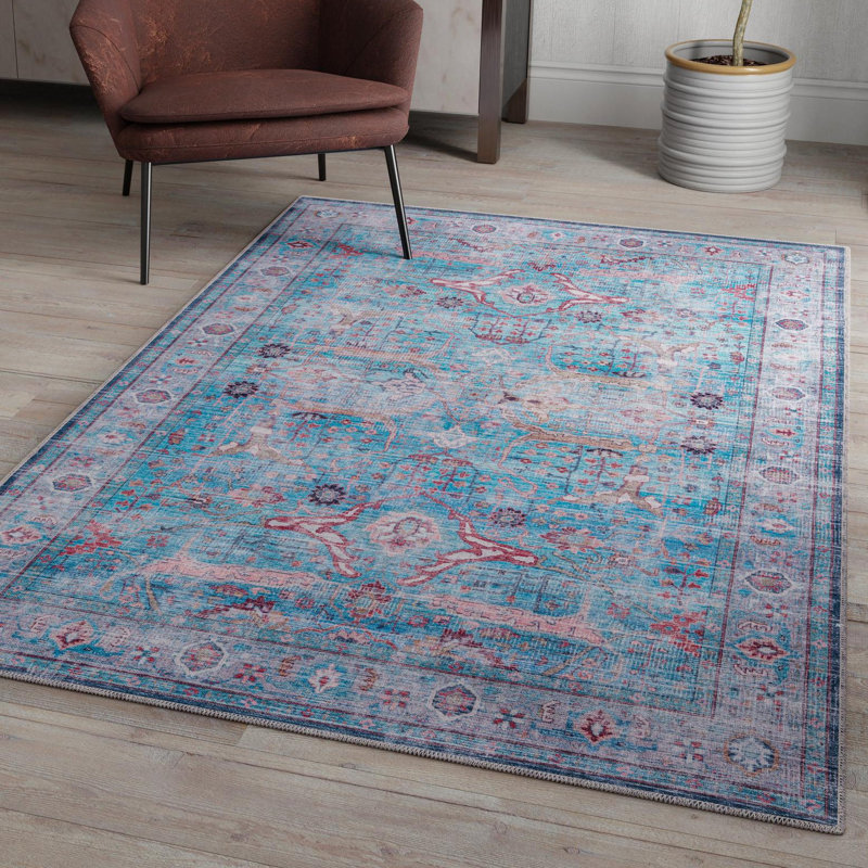 Tapis bleu Haight, Rectangle 6 pi 1 po x 9 pi
