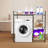 3-Tier Washing Machine Storage Shelf, Floorstanding Washing Machine Storage Utility Rack, Bathroom Washer Dryer Storage Shelf