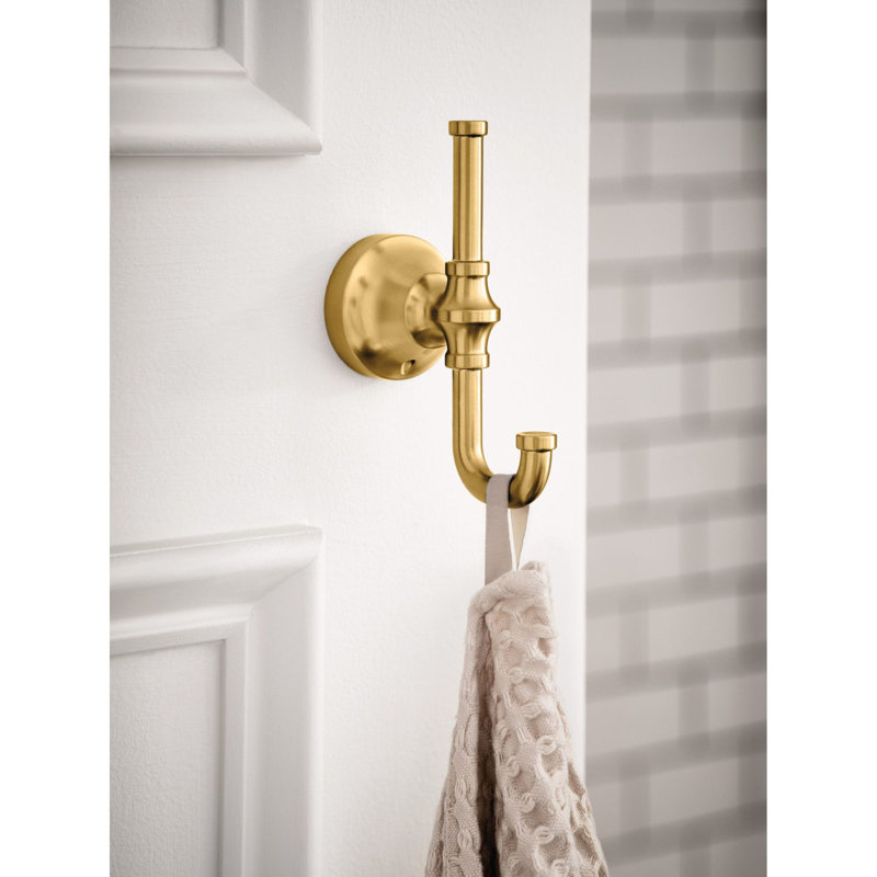 Colinet Wall Mounted Robe Hook, Brushed Gold