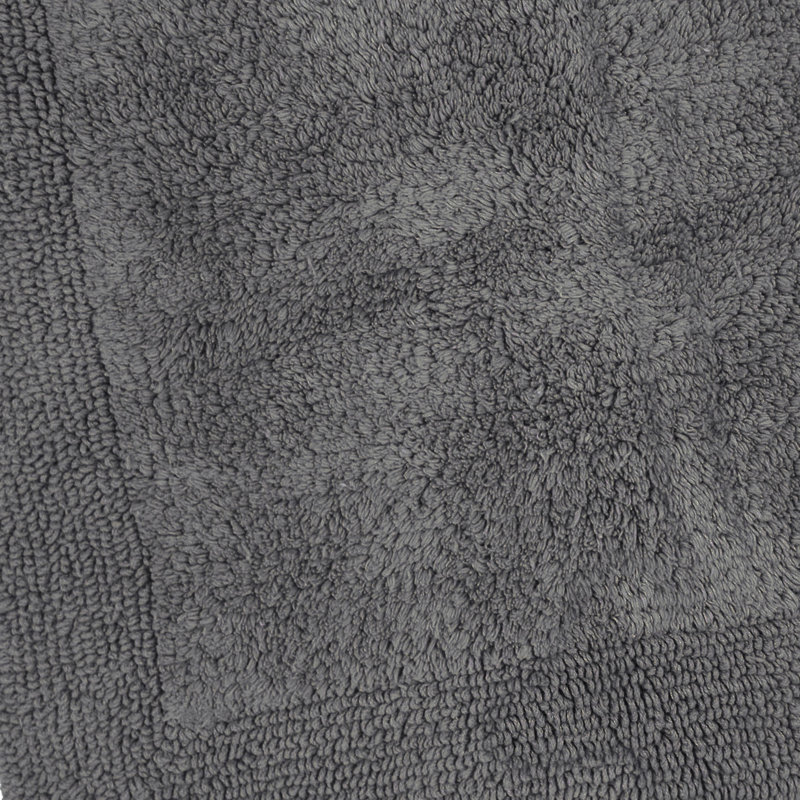 Nagelly Reversible Square Bath Mat, Charcoal
