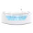 59 Inch 16 Jet Hydro Massage Bathtub For Two People, Acrylic Corner Design With Heater, Rainbow And Relaxing Retreat Two, System Lighting, Ul Home Use