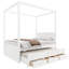 Auvent pleine grandeur Regeani avec lit gigogne simple et 3 tiroirs de rangement-483913324
