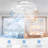 19.7 inch Low Profile Ceiling Fans with Lights and Remote-1382234798