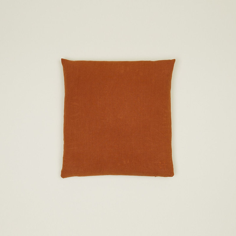 Simple Linen Pillow Cover & Insert, Square 22", Terracotta